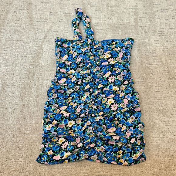 NWT* More to Come Maggie Twist Mini Dress in Blue Floral - Women's Large - Picture 8 of 9
